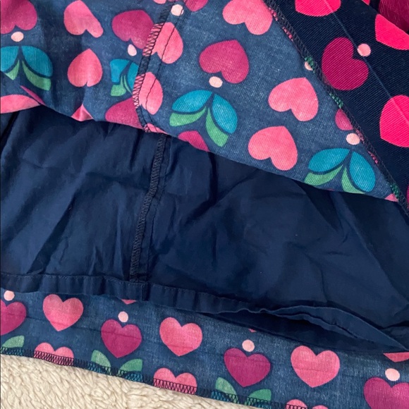Jacadi Paris Baby Girl Heart Print Corduroy Dress Navy Pink 24M 88cm Lined - Picture 4 of 6
